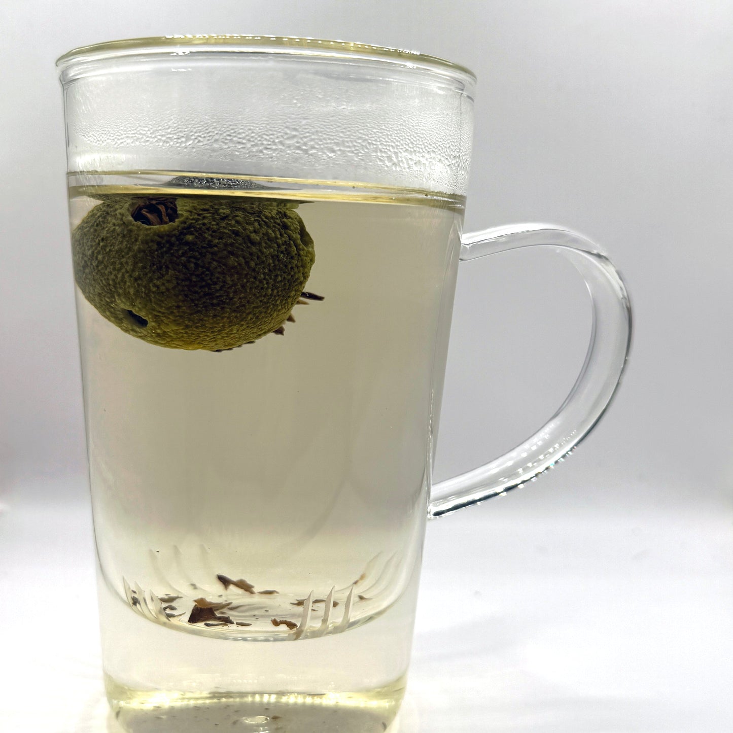 tangerine pu'er in glass cup